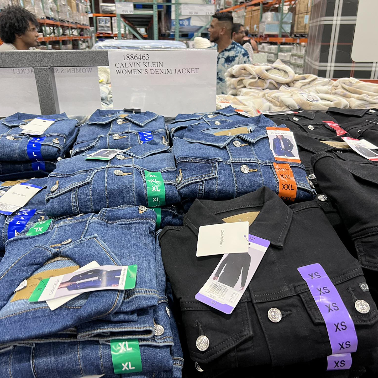 CalvinKlein双口袋短款牛仔外套