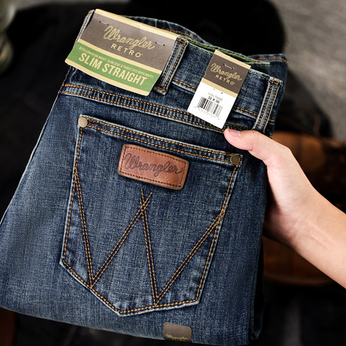 Wrangler威格美式复古牛仔裤新品