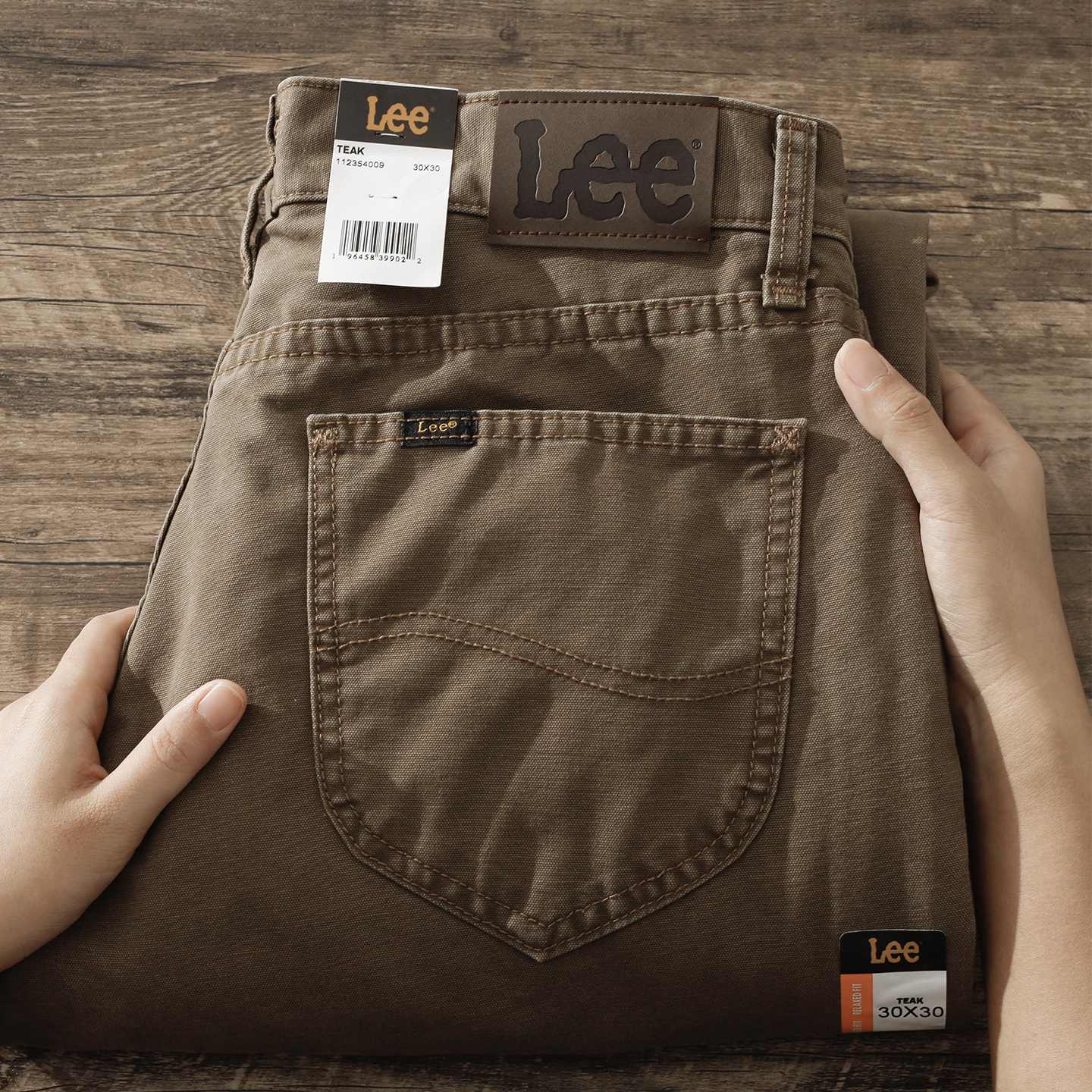 Lee李加厚宽松直筒休闲牛仔裤男