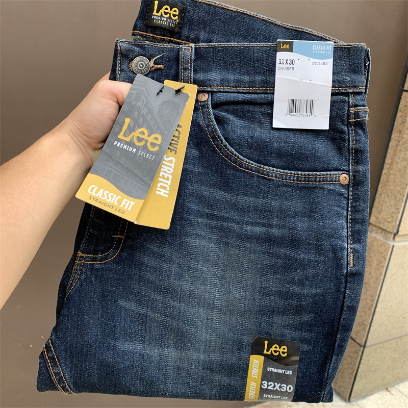 LEE李青年中腰直筒微弹牛仔裤