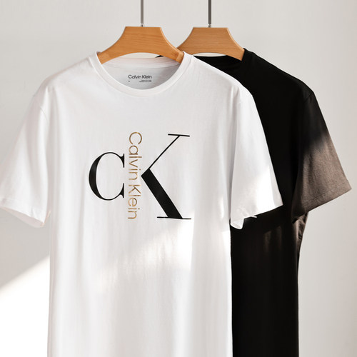 CalvinKlein经典大字母印花T恤