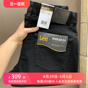 正品美版lee李中腰黑色牛仔裤