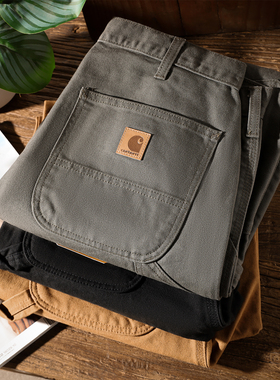 Carhartt卡哈特B11重磅帆布多口袋工装裤美式复古宽松直筒伐木裤