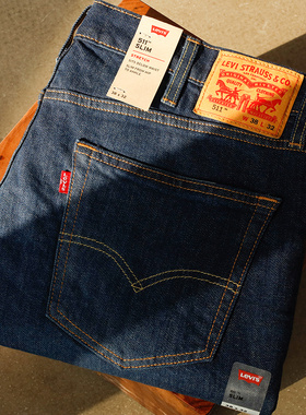 美版正品Levis李维斯511修身窄脚牛仔裤男深蓝休闲长裤04511-2369