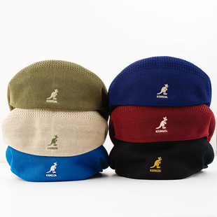 美版Kangol袋鼠时尚潮流504反戴贝雷帽休闲网眼羊毛款英伦风帽子