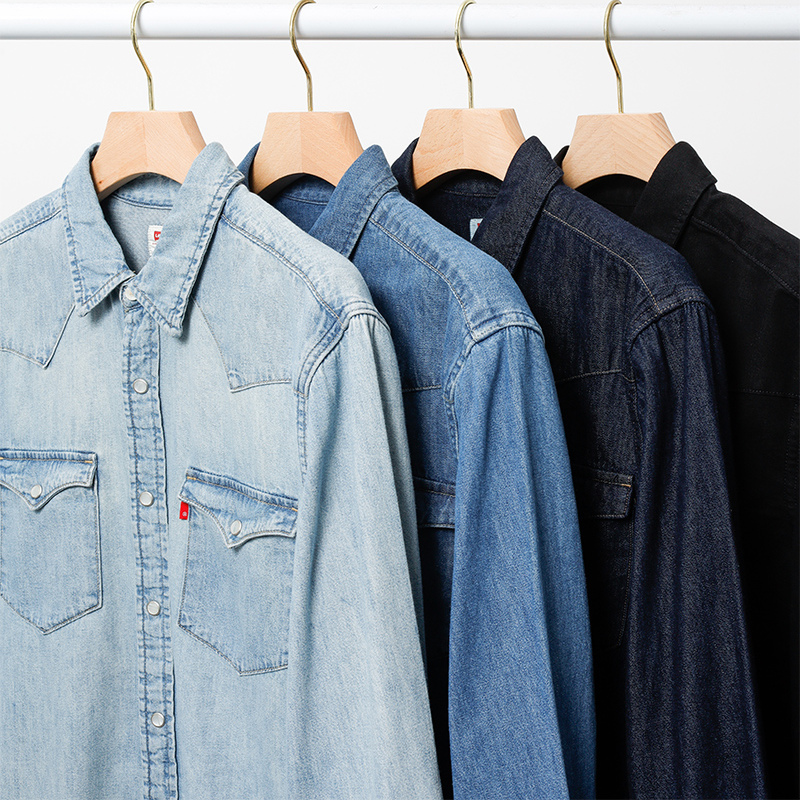 美版Levis李维斯宽松牛仔衬衫男