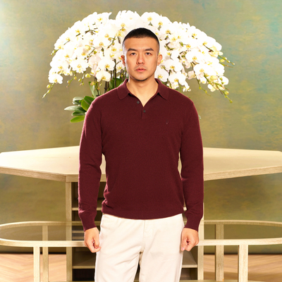 AllenXie山羊绒羊毛Polo衫