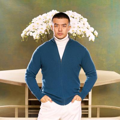 AllenXie拉链山羊绒开衫