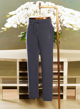 全羊绒运动裤保暖加厚休闲抽绳高弹力腰围裤子男Allen Xie艾伦谢