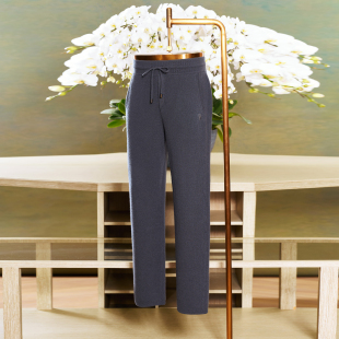 Xie艾伦谢 子男Allen 全羊绒运动裤 保暖加厚休闲抽绳高弹力腰围裤