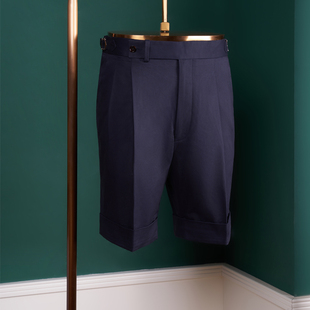 商务休闲直筒宽松纯色两色夏新Allen 男士 Xie艾伦谢 短裤 棉西装