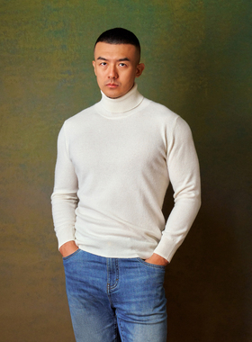 高领羊绒羊毛衫针织套头毛衣内搭保暖冬男女同款Allen Xie艾伦谢