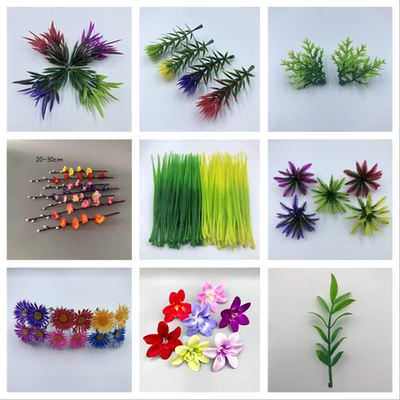 酒店创意盆饰仿真梅花兰花春草塑料水草叶子水果摆盆装饰点缀小草