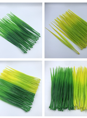 创意盆饰黄色麦穗稻穗叶子diy材料小草水草仿真春草意境摆盆装饰