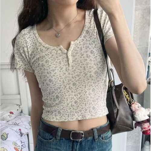 BM纯棉T恤碎花Zellytop