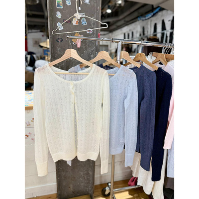 BM新款镂空针织开衫上衣