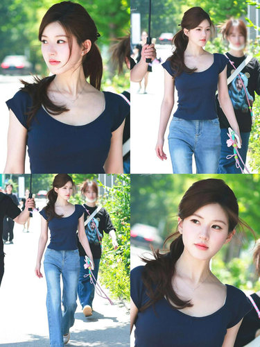 Brandy BM赵露思同款美式藏青一字肩螺纹短袖t恤bm显瘦辣妹上衣女