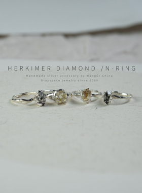 单品原创手作S925纯银闪灵钻戒指