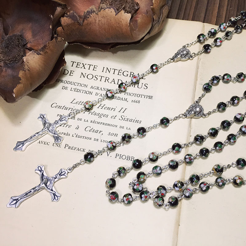 梵蒂冈圣彼得大教堂淘耶稣圣母十字架景泰蓝玫瑰念珠项链祈祷坠J5在类目 饰品/流行首饰/时尚饰品新, 项链中 - 来自Buy2taobao.com提供专业的淘宝代购服务