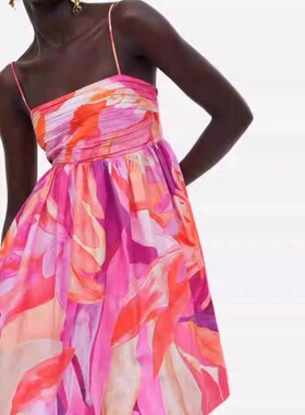 外贸单2026夏季新款性感露背挂脖显白褶皱裹胸淑女减龄礼服连衣裙