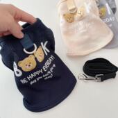 宠物帅气薄款 透气春夏背心可挂牵引绳泰迪比熊小型犬狗狗猫咪衣服