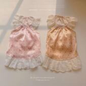 甜美花边吊带背心裙子宠物春夏季 泰迪比熊小型犬狗狗猫咪衣服 薄款