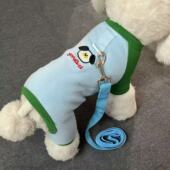 宠物春夏季 纯棉拼色四脚衣服泰迪比熊小型犬狗狗可打底家居服 薄款