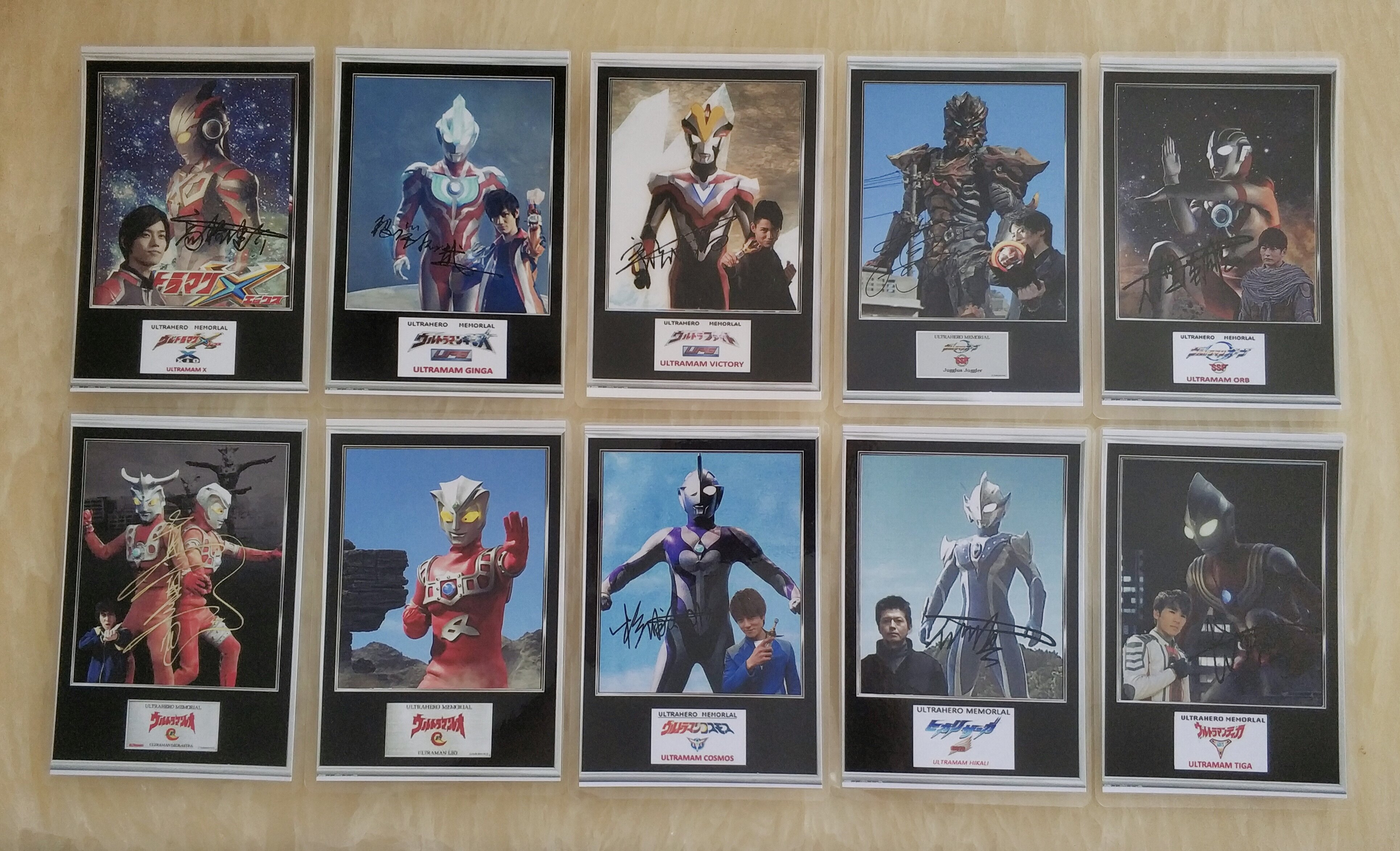 6寸奥特曼签名照第一弹 纪念签名照 雷欧 银河 维克特利 迪迦