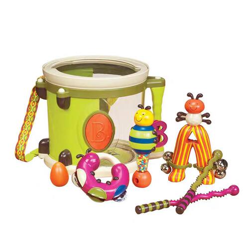 比乐B.toys大鼓砰砰敲击乐团打击乐团电子音乐鼓玩具乐器组合套装