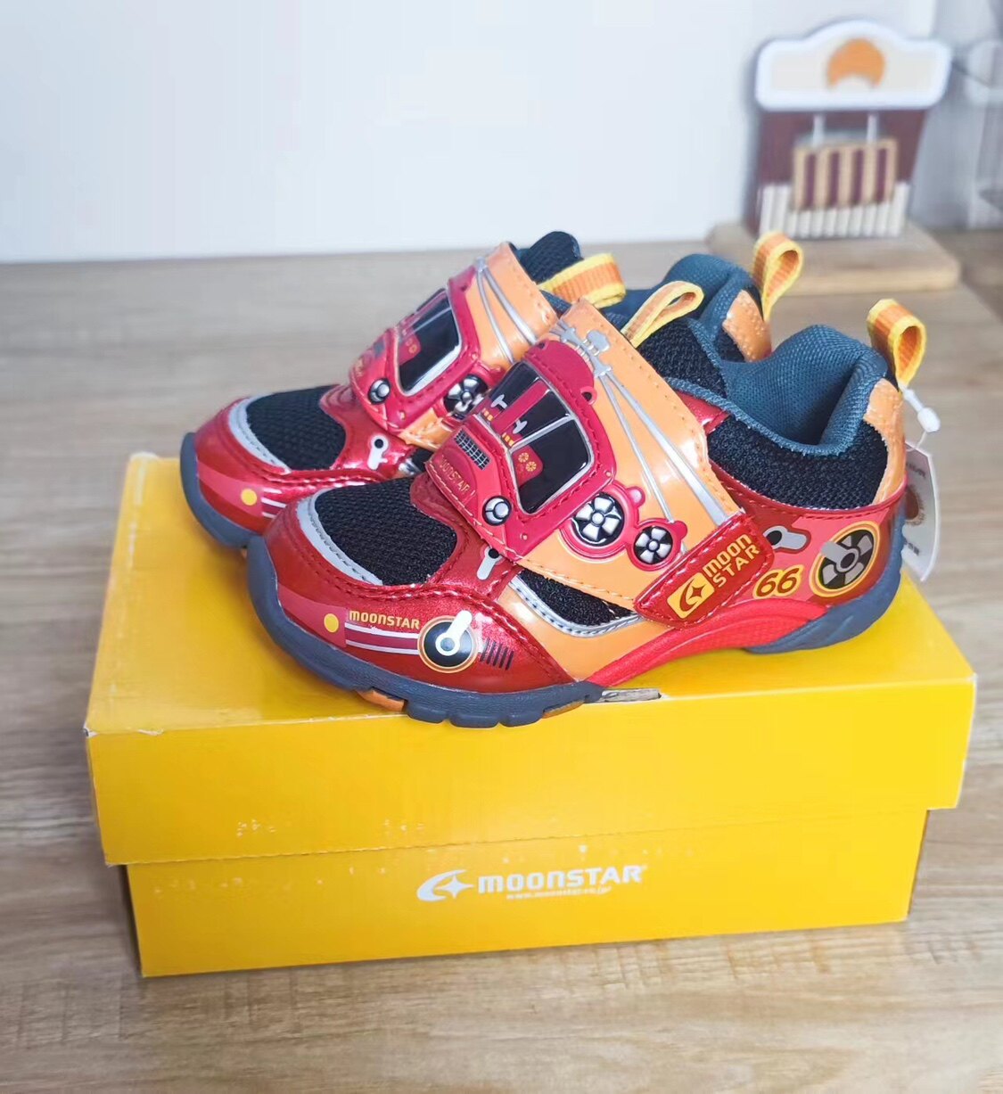 日本moonstar月星鞋学步鞋红色汽车春秋 现货 断码处理 假一罚十