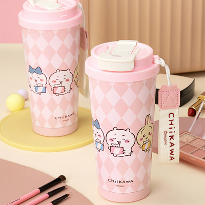 MINISO名创优品chiikawa保温杯吉伊卡哇小八双饮咖啡杯大容量水杯