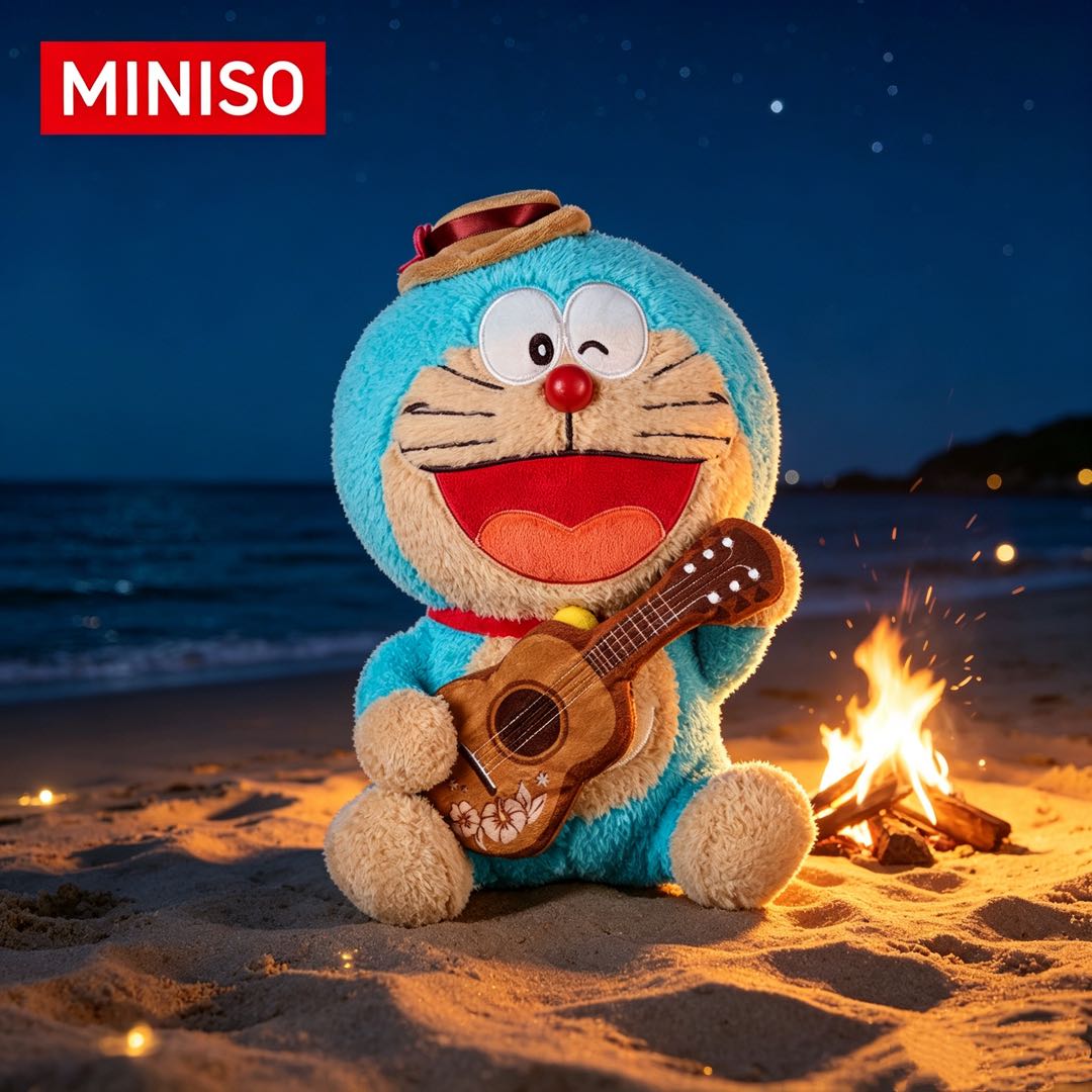 MINISO 名创优品哆啦A梦假日系列坐姿公仔毛绒可爱玩偶女生送礼物