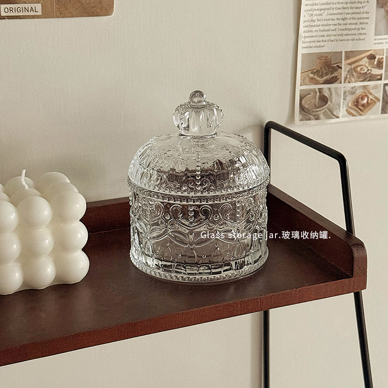 ins首饰盒收纳盒高档精致耳钉耳环项链手串2026年新款轻奢玻璃罐