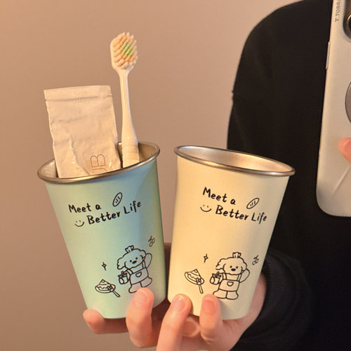 可爱304不锈钢漱口杯家用刷牙杯