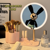 镜子化妆镜女台式 桌面2025新款 梳妆台梳妆镜带灯收纳盒一体高级感