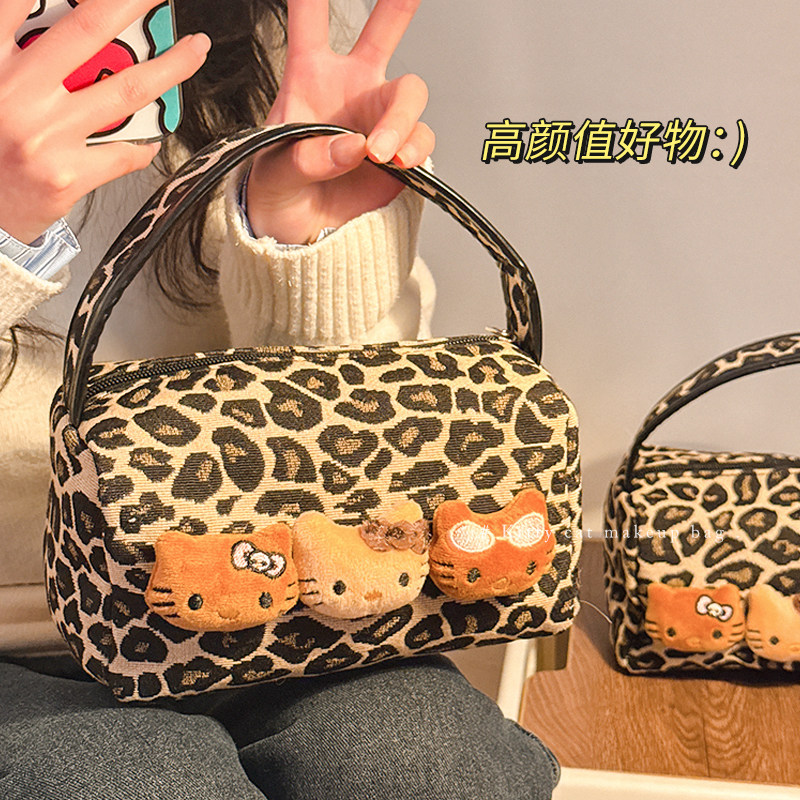 包包女新款可爱帆布手提包大容量化妆包辣妹豹纹轻奢便携零钱包,箱包皮具/热销女包/男包,通用款女包,淘宝优惠券,粉丝福利购,淘宝优惠卷