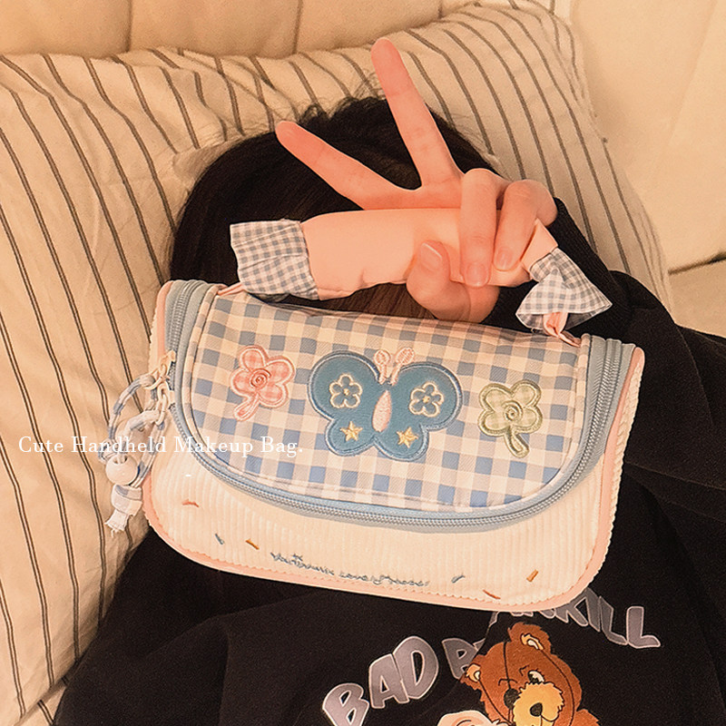 可爱化妆包收纳包洗漱包大容量女便携外出手提化妆袋2026新款小型