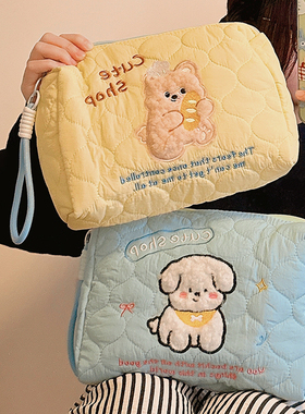 可爱手提化妆包女便携大容量化妆品收纳包2025新款旅行外出洗漱包