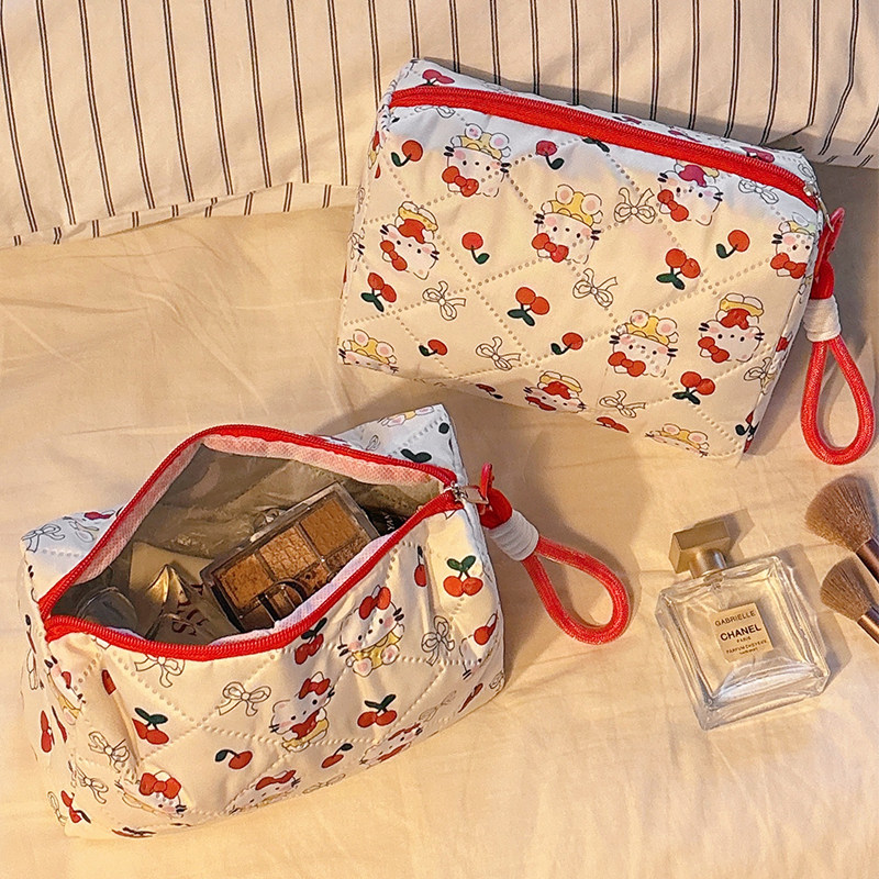 化妆包女手提便携大容量护肤品洗漱包收纳袋旅行出差拉链式收纳包