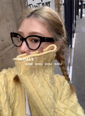 LOOG Aou挖到宝了!出口dg级别版本 复古小爱心猫眼黑框素颜平光镜