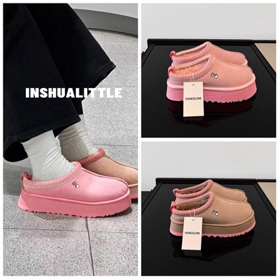 厚底羊皮毛一体雪地靴女5cm