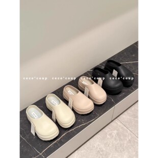 品质升级！增高显腿长！ 7/30 新品 25ss 厚底包头厨师鞋 拖鞋女