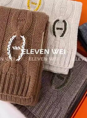 限定返场!区别市面通货 / 手工！猪鼻子 羊毛麻花围巾围脖女