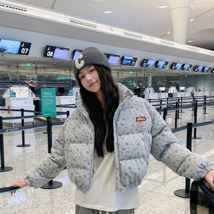 2025年新款女冬短装外套女韩版洋气小个子棉衣加厚外套宽松棉衣潮