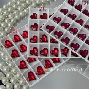 DollyPink 新年紅歪心4809 现货正品进口美甲钻紅色歪心13*12mm