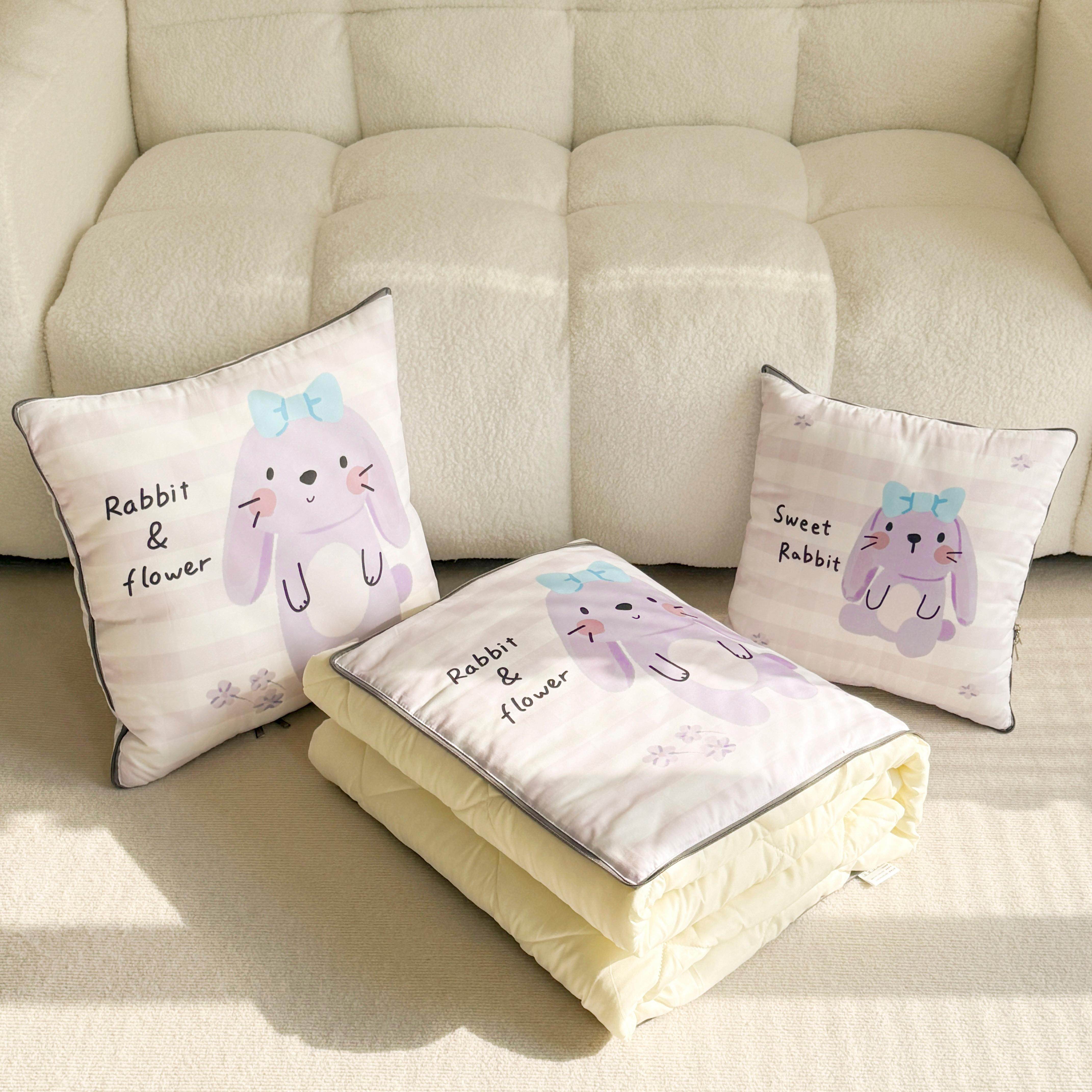 抱枕被子两用个性卡通办公室二合一午睡毯子车载车用护腰靠垫四季