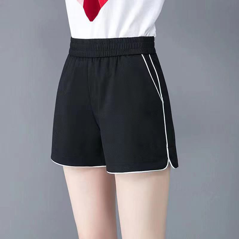 品牌运动短裤女夏天高腰2023新款夏季4分黑色裤子女夏薄款夏款土