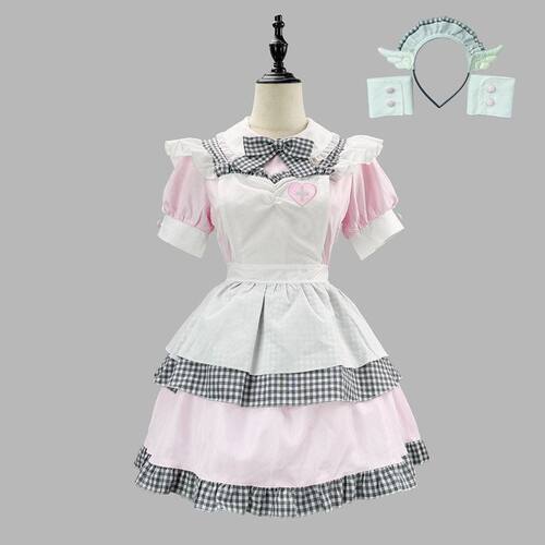 复刻版~情人节天使女仆装可爱cosplay日系制服 lolita可爱连衣裙