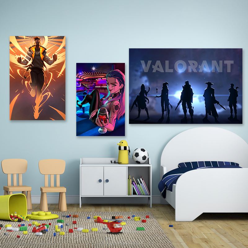 无畏契约游戏电竞海报学生宿舍墙贴壁画全英雄网吧卧室自粘装饰画