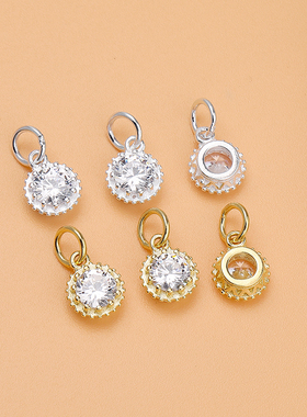 S925纯银微镶锆石配件